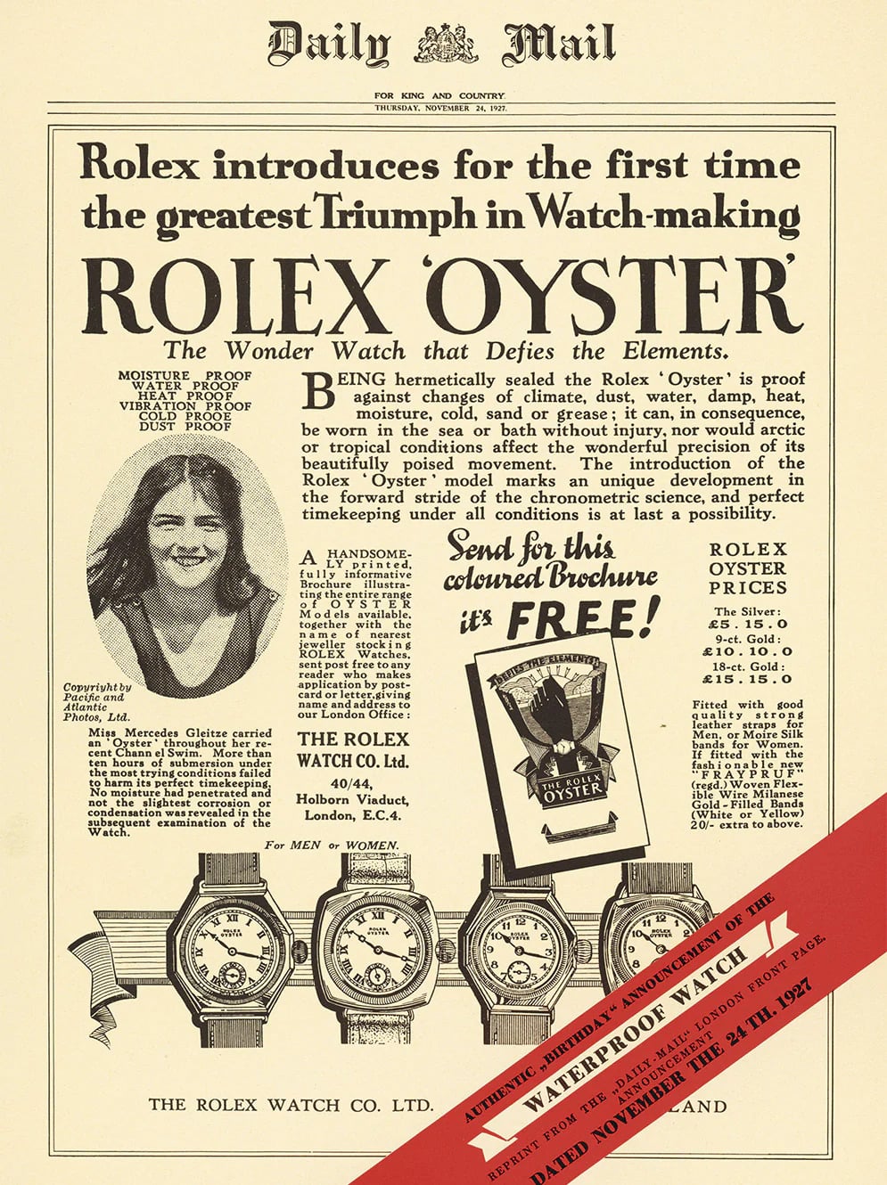 Rolex craftsman inspecting a watch case