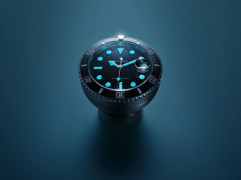 Rolex Calendar clock night